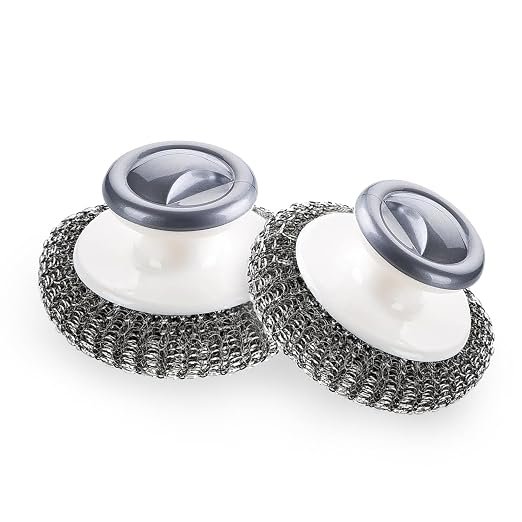 Stainless Steel Scrubber with Handle