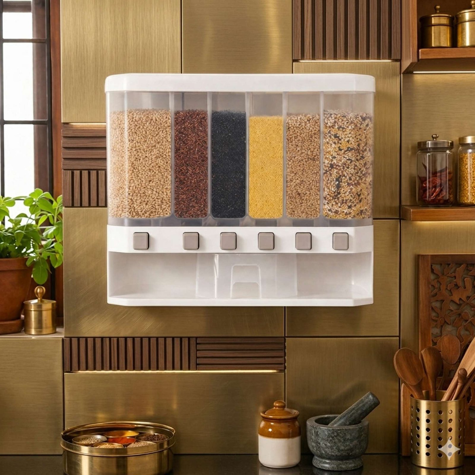 Polypropylene Cereal Dispenser  - 10 kg (White)