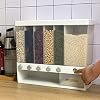 Wall Mounted Cereal Food Dispenser For Kitchen 6 Grid Dry Food Dispenser Space Saving Food Storage Containers for Cereal