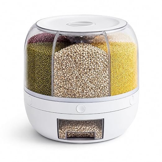 Dravizon 6-Grid Rotating Food Dispenser