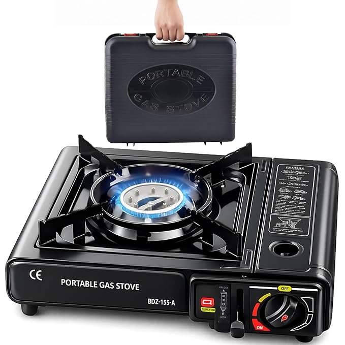 Hacer Portable Camping Gas Stove Cooking Gas Burner with Carrying Case for Outdoor Camping Hiking Trekking