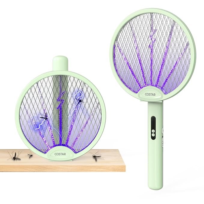 Mosquito Bat with UV Light, Foldable Mosquito Racket Rechargeable