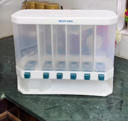 6 Grid Grain Dispenser for Kitchen Storage