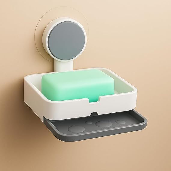Click to see full view   2 VIDEOS     4+ JIALTO Wall Mounted Plastic Soap Holder for Bathroom